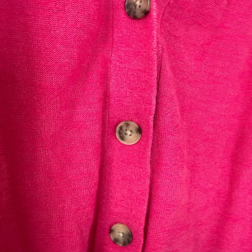 Women's Pink Cardigan Sweater - Picture 3 of 4